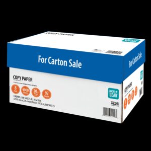 Pen + Gear Copy Paper, 8.5″ x 11″, 92 Bright, 20 lb., White, 8 Ream Case (4,000 Sheets)