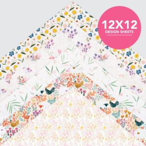 Roobee by Mara Mi Garden Flower Multicolor Scrapbook Paper Pad, 50 Sheets, 25 Designs - Image 4