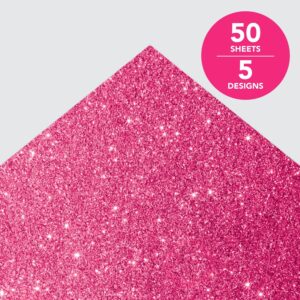 Roobee by Mara Mi Bright Multicolor Glitter Paper Pad, 50 Sheets, 5 Designs - Image 3