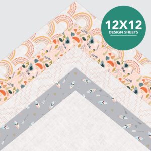 Roobee by Mara-Mi Free Spirit Multicolor Aztec Scrapbook Paper, 12" x 12" - 24 lb/ 110 GSM, 50 sheets - Image 7