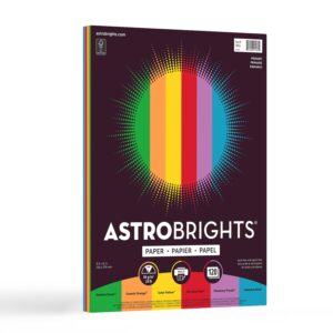 Astrobrights Colored Paper, 8.5" x 11", 24 lb./89 Gsm, Primary 6-Color Assortment, 120 Sheets - Image 1