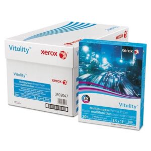 Vitality Multipurpose Print Paper, 92 Bright, 20 lb Bond Weight, 8.5 x 11, White, 500/Ream | Bundle of 2 Reams - Image 1