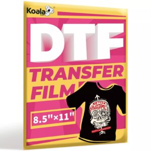 KOALA DTF Film Powder Kit - 8.5x11 DTF Transfer Film 50 Sheets + 2.2lb White DTF Transfer Powder for Sublimation Heat Transfer on Dark / Color T-shirts - Image 7