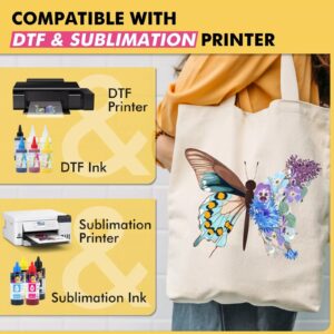 KOALA DTF Film Powder Kit - 8.5x11 DTF Transfer Film 50 Sheets + 2.2lb White DTF Transfer Powder for Sublimation Heat Transfer on Dark / Color T-shirts - Image 8
