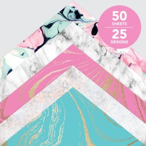 Roobee by Mara Mi Marble Paper Pad 12" x 12" - 24 lb/ 110 GSM, 50 sheets - Image 3