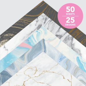 Roobee by Mara Mi Marble Paper Pad 12" x 12" - 24 lb/ 110 GSM, 50 sheets - Image 6