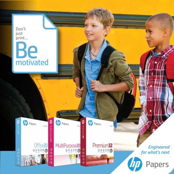 HP Printer Paper, Premium 24 lb., 8.5″ x 11″, White, 2 Reams, 1000 Sheets
