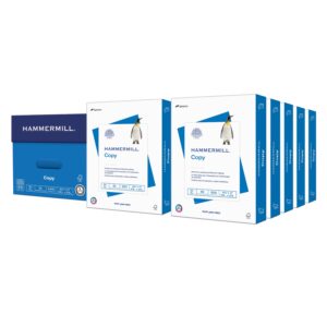 Hammermill Printer 20 lb., Copy Paper 8.5″ x 11″, 10 Ream, 5,000 Sheets, White – 150010