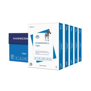 Hammermill Tidal Copy Paper, 20 lb., 8.5″ x 11″, 5 Reams (2,500 Sheets), White