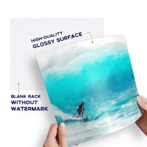 Glossy Photo Paper 8.5×11 Inch, Goefun Inkjet Printer Paper 100 Sheet, 200GSM Thick Photo Paper for Dye Ink