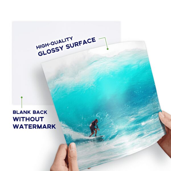 Glossy Photo Paper 8.5×11 Inch, Goefun Inkjet Printer Paper 100 Sheet, 200GSM Thick Photo Paper for Dye Ink