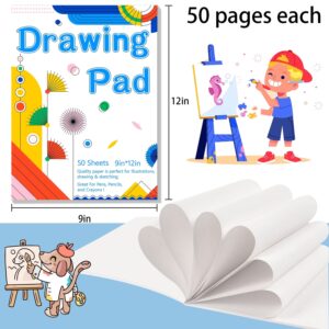 Kalysky 9 x 12 Inch Large Drawing Paper Pad, 3 Pack, 50 Sheets - Image 3