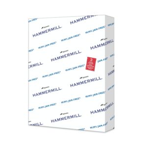 Hammermill Printer Paper, 20lb Copy Paper, 3 Hole Punch, 8.5×11, White, 1 Ream, 500 Sheets