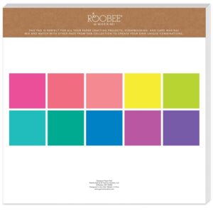 Roobee by Mara-Mi Bright Multicolor Textured Cardstock, 12″ x 12,” 210 GSM, 30 Count New