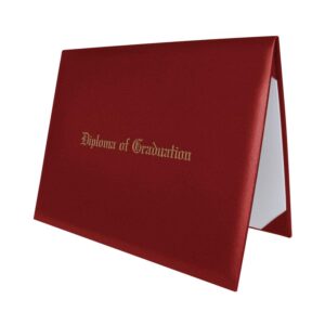 Endea Graduation Red Imprinted Diploma Cover for 8.5″ x 11″ diploma