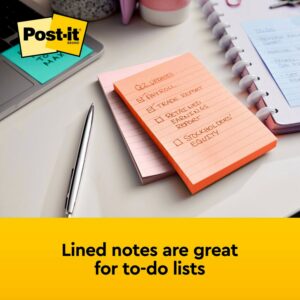 Post-it Notes, 4 in x 6 in, Beachside Cafe Collection, Lined, 5 Pads - Image 3