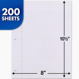 Mead Filler Paper, College Ruled, 10.5" x 8", 3 Pack, 200 Sheets - Image 6