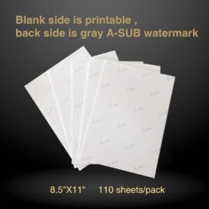 A-SUB Sublimation Paper 8.5x14 Inches 110 Sheets ONLY Compatible with Sublimation Printer and Sublimation Ink 125g - Image 7