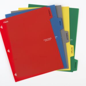 Five Star Tabbed Write-on/Wipe-off Dividers, 5 Pack - Image 3