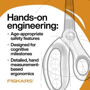 Fiskars Graduate Student Scissors, 8", Pointed, Scissors for School or Office, Blue - Image 6