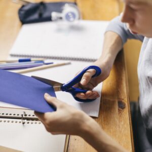 Fiskars Graduate Student Scissors, 8", Pointed, Scissors for School or Office, Blue - Image 7