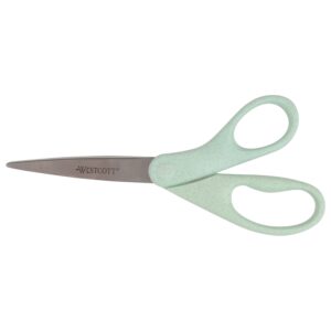 Westcott Crafting Scissors, KleenEarth, 8", Straight, Eco-Friendly, Rice Husks, Blue, 1-Count - Image 3