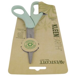 Westcott Crafting Scissors, KleenEarth, 8", Straight, Eco-Friendly, Rice Husks, Blue, 1-Count - Image 8