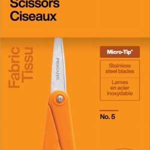 Fiskars Scissors 5″ Micro-Tip Scissors, Orange