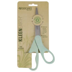 Westcott Crafting Scissors, KleenEarth, 8", Straight, Eco-Friendly, Rice Husks, Blue, 1-Count - Image 11