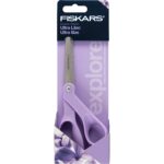 Fiskars Explore 8″ Crafting and Fabric Scissors with Ergonomic Design, Ultra Lilac
