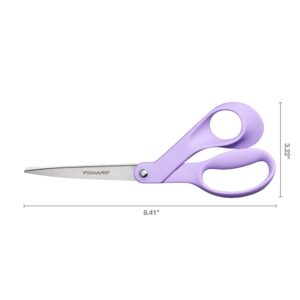 Fiskars Explore 8" Crafting and Fabric Scissors with Ergonomic Design, Ultra Lilac - Image 4