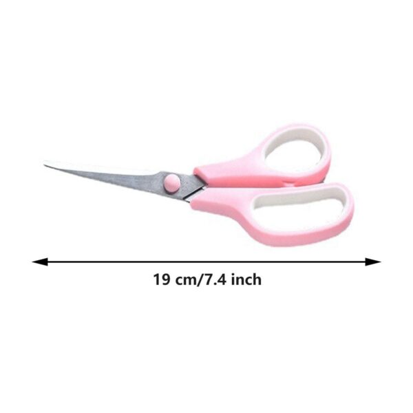 Latrodar Rubber Stainless Steel Macarons Color Design Scissors Office Supplies Color Student Stationery Scissors Pink Upgraded 3.6×0.4 Inch