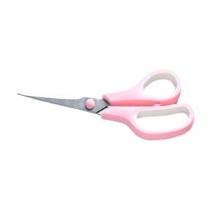 Latrodar Rubber Stainless Steel Macarons Color Design Scissors Office Supplies Color Student Stationery Scissors Pink Upgraded 3.6×0.4 Inch