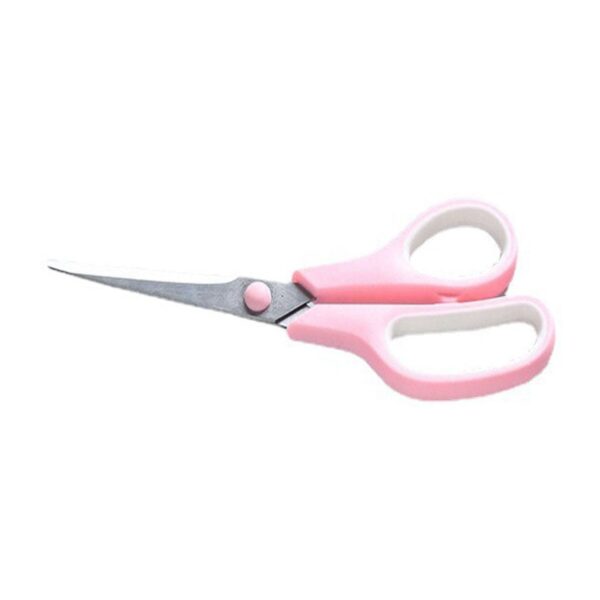 Latrodar Rubber Stainless Steel Macarons Color Design Scissors Office Supplies Color Student Stationery Scissors Pink Upgraded 3.6×0.4 Inch
