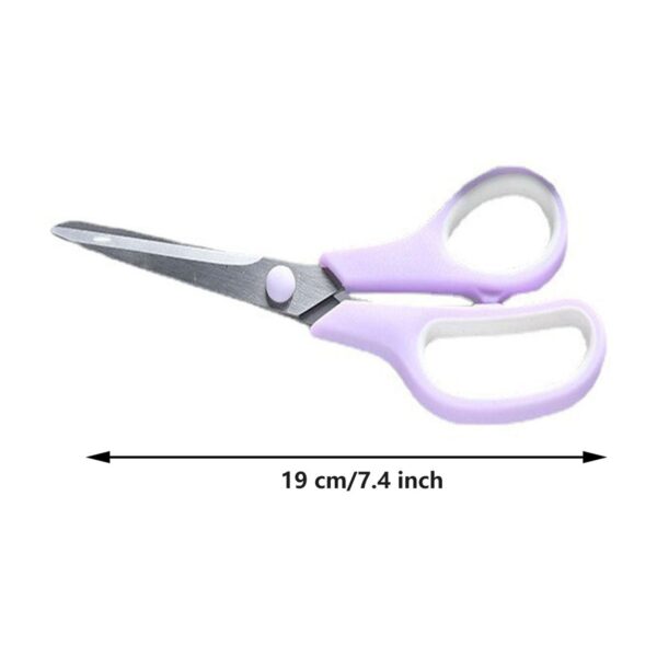 Latrodar Rubber Stainless Steel Macarons Color Design Scissors Office Supplies Color Student Stationery Scissors Pink Upgraded 3.6×0.4 Inch