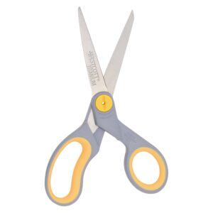 Westcott Titanium Bonded Adjustable Glide Scissors, 8", Grey & Yellow, for Office, 1-Count - Image 5