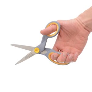 Westcott Titanium Bonded Adjustable Glide Scissors, 8", Grey & Yellow, for Office, 1-Count - Image 6