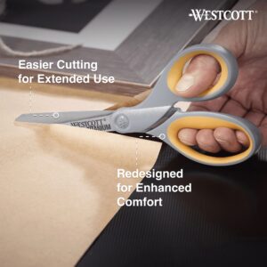 Westcott Titanium Bonded Adjustable Glide Scissors, 8", Grey & Yellow, for Office, 1-Count - Image 12