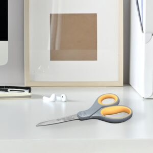 Westcott Titanium Bonded Adjustable Glide Scissors, 8", Grey & Yellow, for Office, 1-Count - Image 15