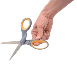 Westcott Titanium Bonded Adjustable Glide Scissors, 8", Grey & Yellow, for Office, 1-Count - Image 23
