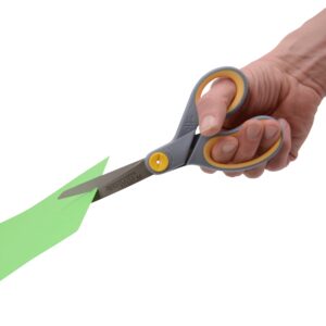 Westcott Titanium Bonded Adjustable Glide Scissors, 8", Grey & Yellow, for Office, 1-Count - Image 34