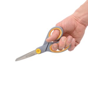 Westcott Titanium Bonded Adjustable Glide Scissors, 8", Grey & Yellow, for Office, 1-Count - Image 35