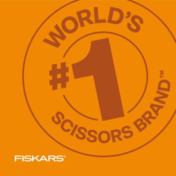 Fiskars 8 Inch Original, Orange Handled Scissors for Adults