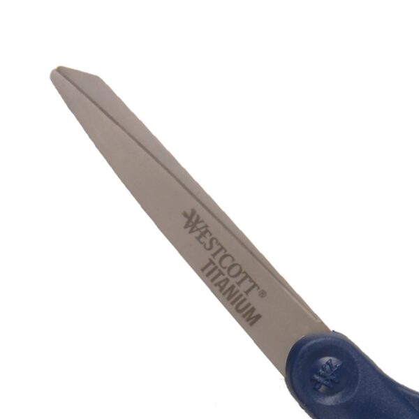 Westcott Titanium Bonded 8″ Blue Straight Scissors, Office, 1-Each, High School Level