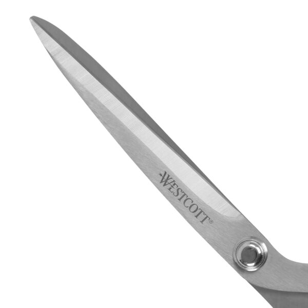 Westcott Multipurpose Scissors, All Purpose Plus, 9″, Bent, Stainless Steel, for Office, Black, 1-Count