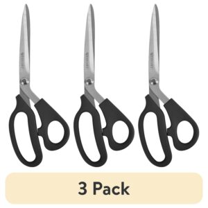 Westcott Multipurpose Scissors, All Purpose Plus, 9″, Bent, Stainless Steel, for Office, Black, 1-Count