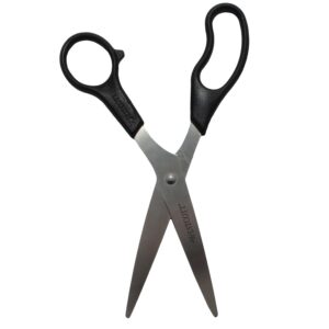 Westcott 8″ Straight Kleen Earth Recycled Stainless Steel Scissor, Black, 3 Pack, High School Level