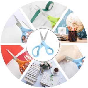 LIVINGO 8" Office Scissors Sharp Blades Titanium Office Home Crafts Cutting Paper, 3 Pack, Assorted - Image 11