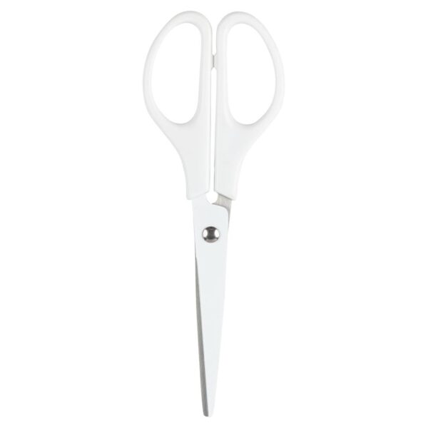 JAM Paper Arts & Crafts Scissors, 6 3/4 in, White, Ergonomic Handle & Stainless Steel Pointed Tip Blades, 1 Pack JAM Paper Arts & Crafts Scissors, 6 3/4 in, White, Ergonomic Handle & Stainless Steel Pointed Tip Blades, 1 Pack