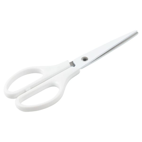 JAM Paper Arts & Crafts Scissors, 6 3/4 in, White, Ergonomic Handle & Stainless Steel Pointed Tip Blades, 1 Pack